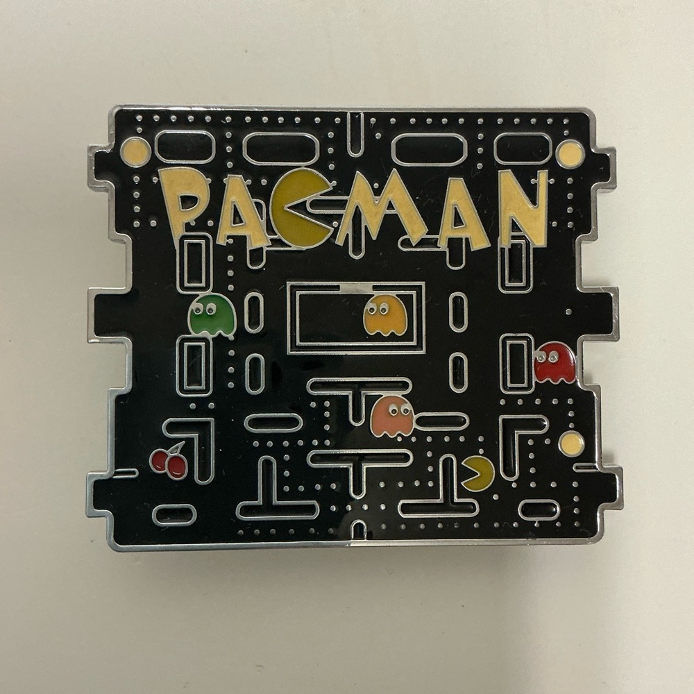 PACMAN Vintage Metal Belt Buckle 2003 Retro Y2K Design Video Game Theme